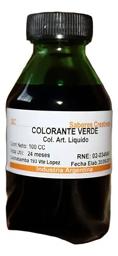 Colorante verde líquido x litro