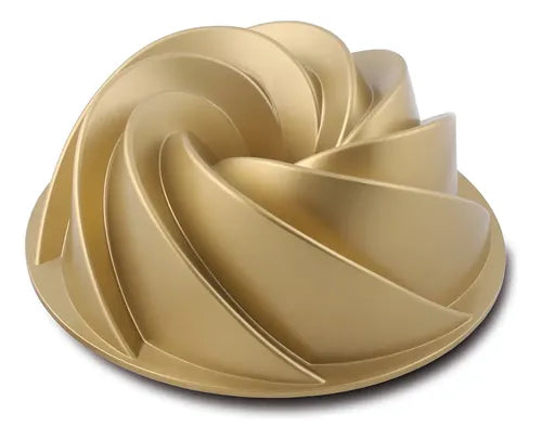 Molde remolino dorado torta