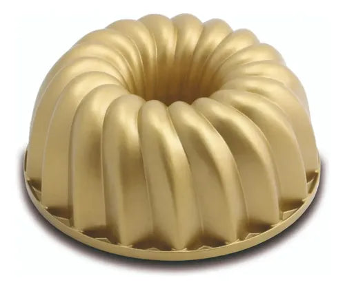 Molde clásico dorado torta