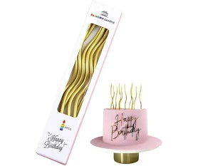 Velas curvas metalizadas x6