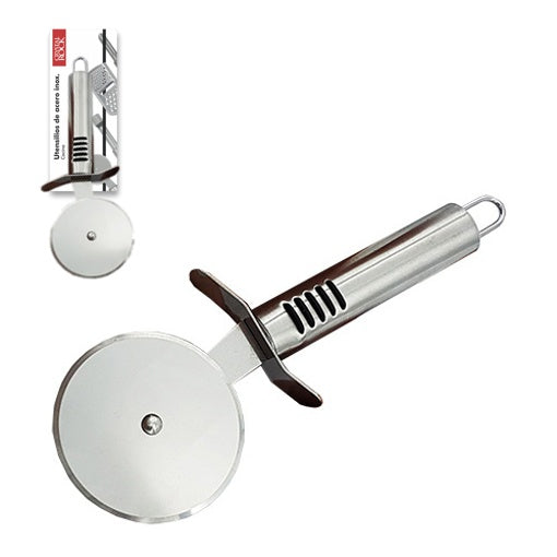 Corta pizza mango acero