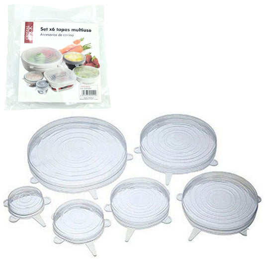 Set x 6 tapas siliconas redondas