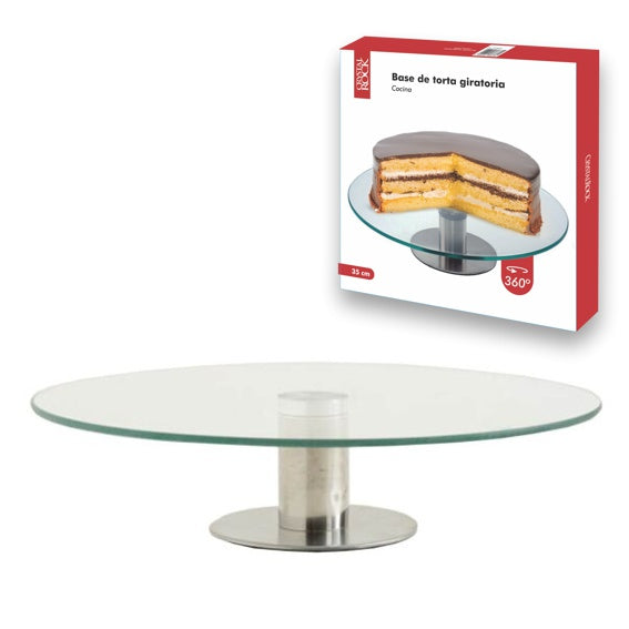 Base de torta vidrio giratoria 35cm