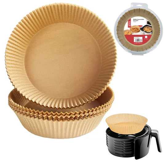 Set 50 papeles freidora de aire redonda