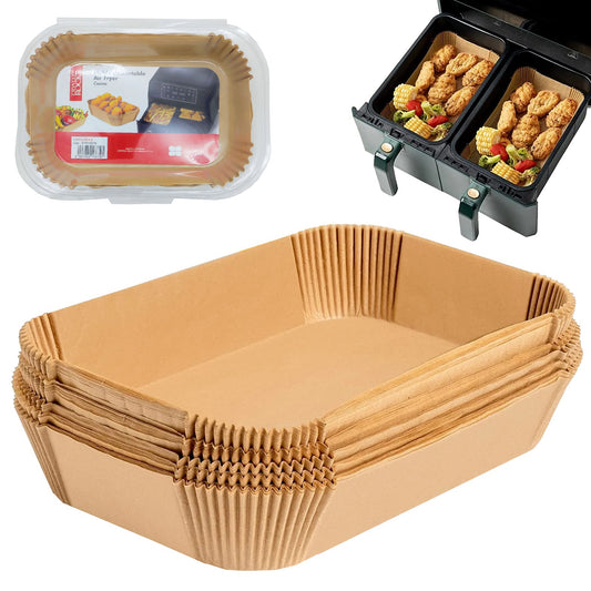 Set 50 papeles freidora de aire rectangular