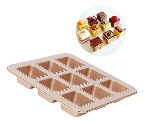 Molde mini cuadrados