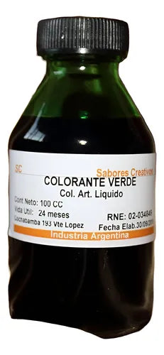 Colorante verde líquido x litro