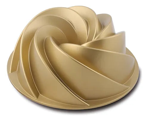 Molde remolino dorado torta