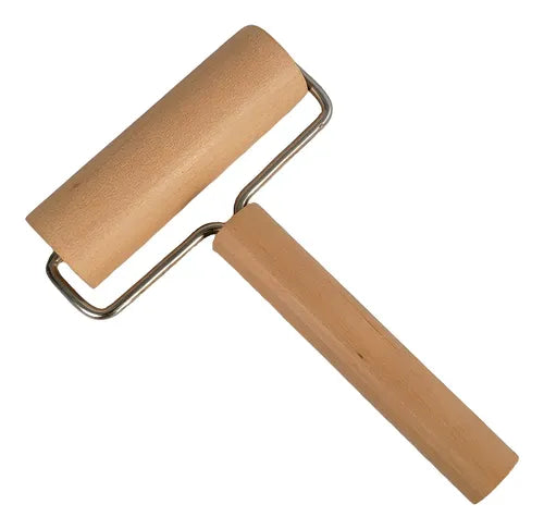 Rodillo amasador de mano de madera