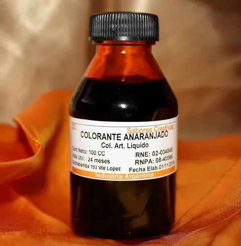 Colorante naranja líquido x litro