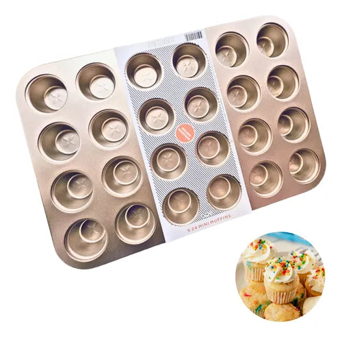 Molde mini muffins x 24