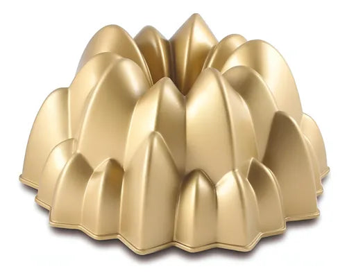 Molde cascada dorado torta