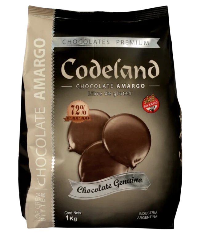 Cobertura Chocolate Amargo Codeland 72% x 1kg