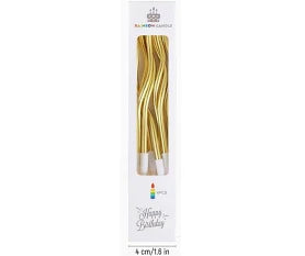Velas curvas metalizadas x6